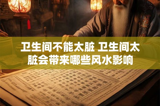 卫生间不能太脏 卫生间太脏会带来哪些风水影响