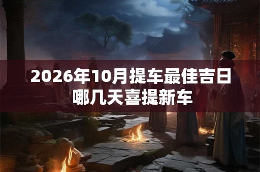 2026年10月提车最佳吉日 哪几天喜提新车