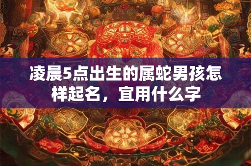 凌晨5点出生的属蛇男孩怎样起名,宜用什么字 凌晨5点出生的属蛇男孩怎样起名,宜用什么字