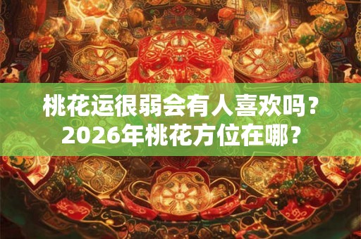 桃花运很弱会有人喜欢吗?2026年桃花方位在哪? 桃花运很弱会有人喜欢吗?2026年桃花方位在哪?