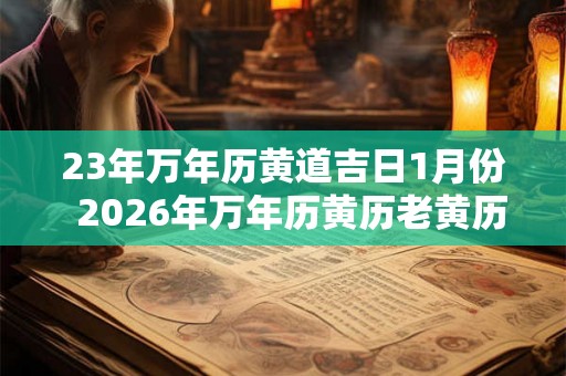 23年万年历黄道吉日1月份  2026年万年历黄历老黄历