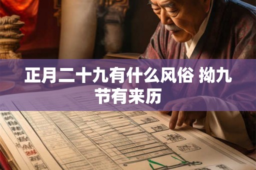 正月二十九有什么风俗 拗九节有来历