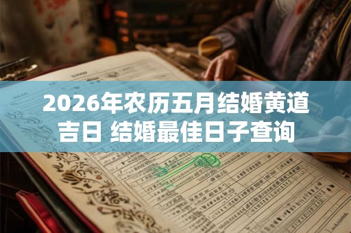 2026年农历五月结婚黄道吉日 结婚最佳日子查询