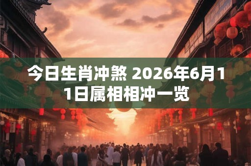 今日生肖冲煞 2026年6月11日属相相冲一览