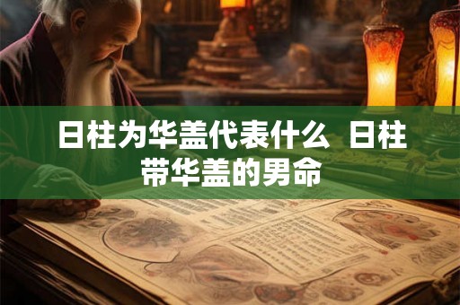 日柱为华盖代表什么  日柱带华盖的男命