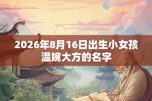 2026年8月16日出生小女孩温婉大方的名字