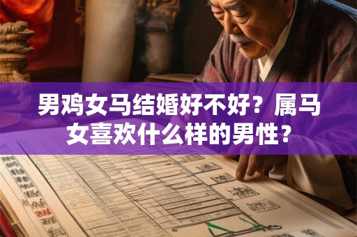 男鸡女马结婚好不好？属马女喜欢什么样的男性？