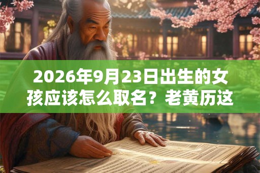 2026年9月23日出生的女孩应该怎么取名？老黄历这天卦象好吗？