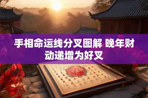 手相命运线分叉图解 晚年财动递增为好叉