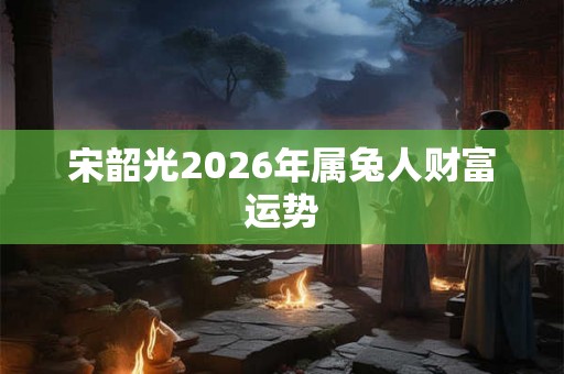 宋韶光2026年属兔人财富运势