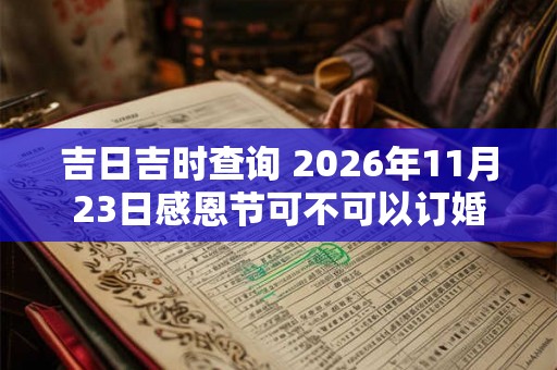 吉日吉时查询 2026年11月23日感恩节可不可以订婚