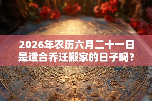 2026年农历六月二十一日是适合乔迁搬家的日子吗？