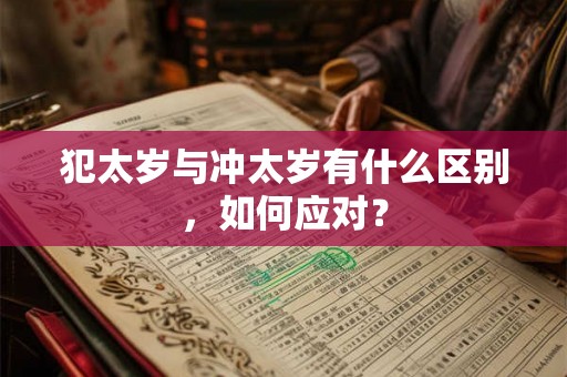 犯太岁与冲太岁有什么区别，如何应对？