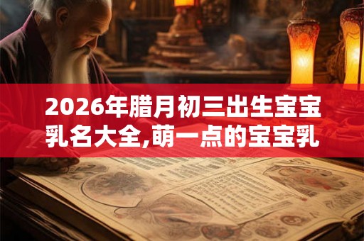 2026年腊月初三出生宝宝乳名大全,萌一点的宝宝乳名推荐！