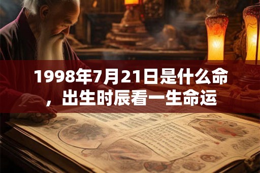 1998年7月21日是什么命，出生时辰看一生命运