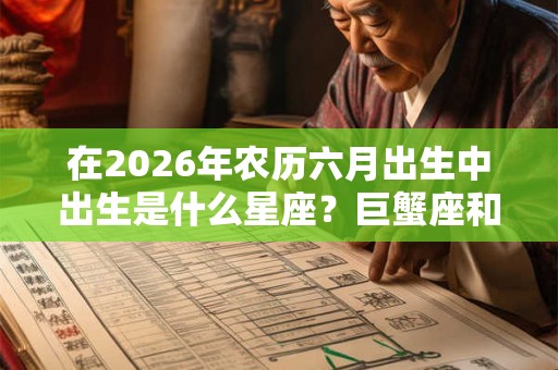 在2026年农历六月出生中出生是什么星座?巨蟹座和狮子座 在2026年农历六月出生中出生是什么星座?巨蟹座和狮子座