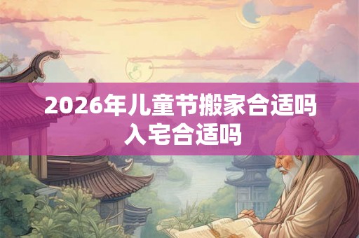 2026年儿童节搬家合适吗 入宅合适吗