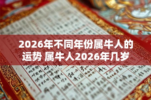 2026年不同年份属牛人的运势 属牛人2026年几岁