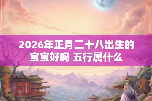 2026年正月二十八出生的宝宝好吗 五行属什么