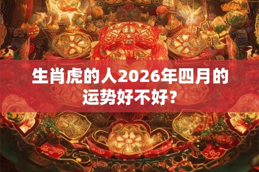 生肖虎的人2026年四月的运势好不好？