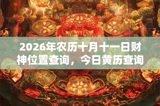 2026年农历十月十一日财神位置查询,今日黄历查询 2026年农历十月十一日财神位置查询,今日黄历查询