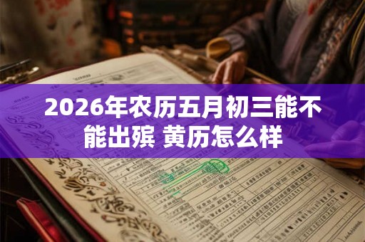 2026年农历五月初三能不能出殡 黄历怎么样