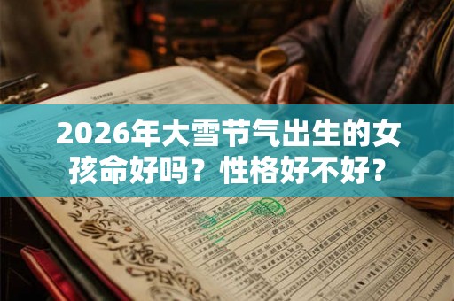 2026年大雪节气出生的女孩命好吗？性格好不好？