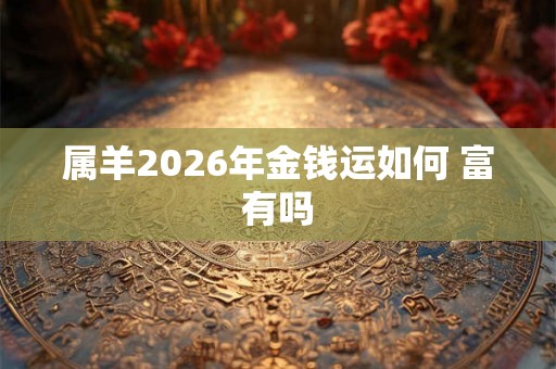 属羊2026年金钱运如何 富有吗