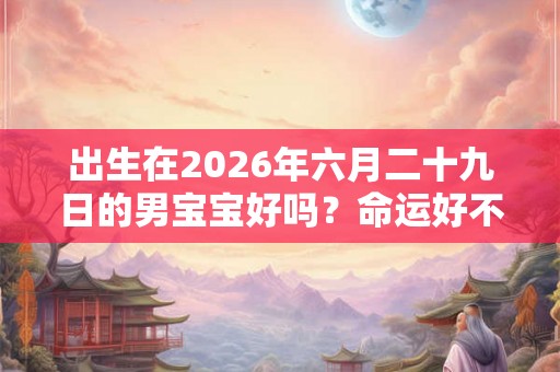 出生在2026年六月二十九日的男宝宝好吗?命运好不好? 出生在2026年六月二十九日的男宝宝好吗?命运好不好?