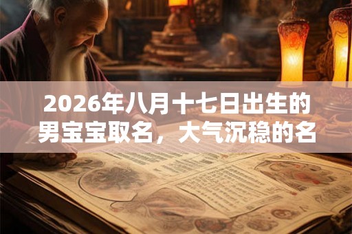 2026年八月十七日出生的男宝宝取名，大气沉稳的名字