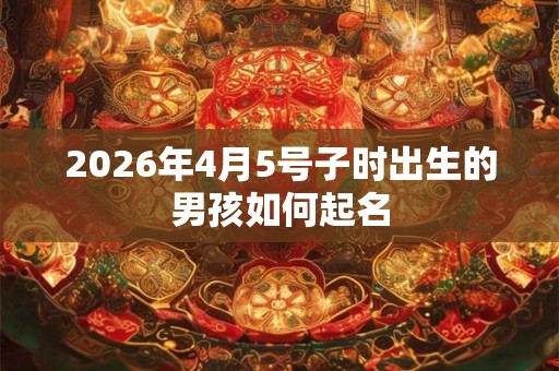 2026年4月5号子时出生的男孩如何起名