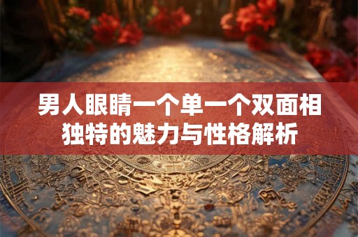 男人眼睛一个单一个双面相独特的魅力与性格解析