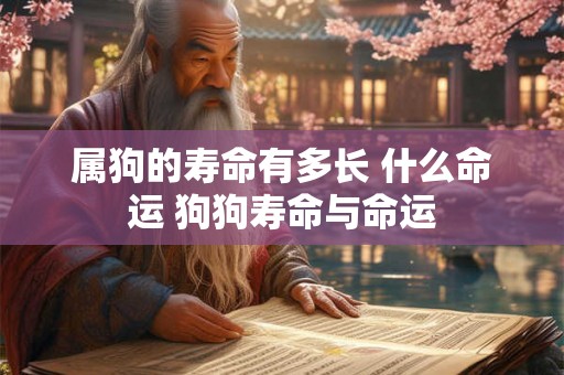 属狗的寿命有多长 什么命运 狗狗寿命与命运