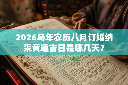 2026马年农历八月订婚纳采黄道吉日是哪几天？