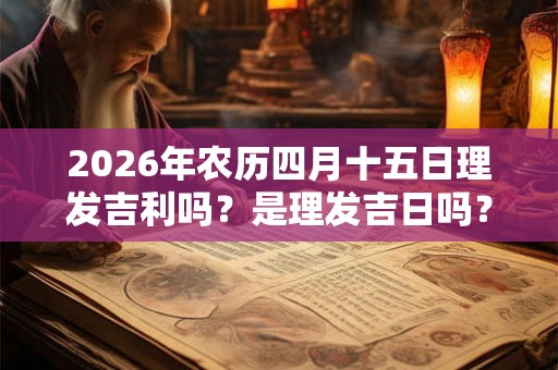 2026年农历四月十五日理发吉利吗？是理发吉日吗？