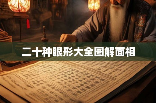 二十种眼形大全图解面相