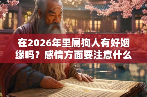 在2026年里属狗人有好姻缘吗？感情方面要注意什么？