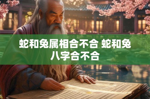 蛇和兔属相合不合 蛇和兔八字合不合 蛇和兔属相合不合 蛇和兔八字合不合