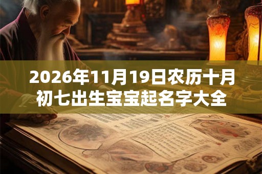 2026年11月19日农历十月初七出生宝宝起名字大全