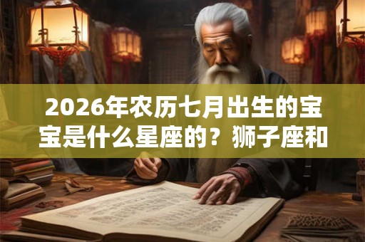 2026年农历七月出生的宝宝是什么星座的？狮子座和处女座