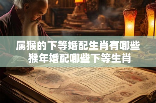 属猴的下等婚配生肖有哪些 猴年婚配哪些下等生肖