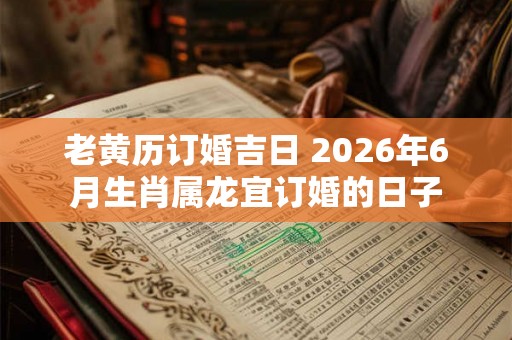老黄历订婚吉日 2026年6月生肖属龙宜订婚的日子