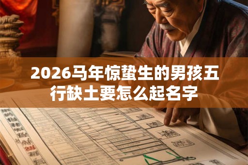 2026马年惊蛰生的男孩五行缺土要怎么起名字 2026马年惊蛰生的男孩五行缺土要怎么起名字