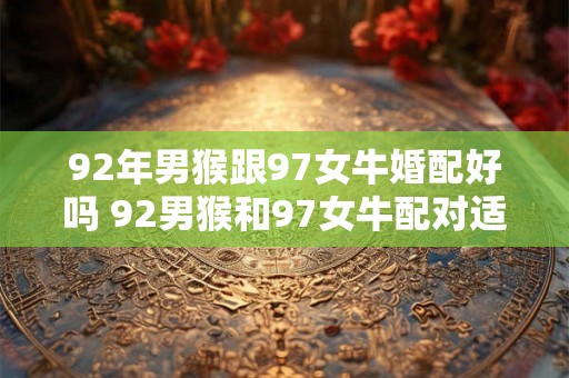 92年男猴跟97女牛婚配好吗 92男猴和97女牛配对适合吗