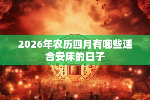 2026年农历四月有哪些适合安床的日子