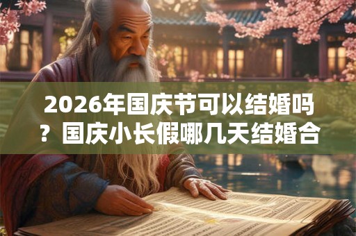 2026年国庆节可以结婚吗?国庆小长假哪几天结婚合适? 2026年国庆节可以结婚吗?国庆小长假哪几天结婚合适?