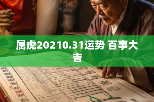 属虎20210.31运势 百事大吉
