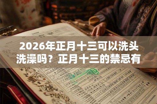 2026年正月十三可以洗头洗澡吗？正月十三的禁忌有哪些？