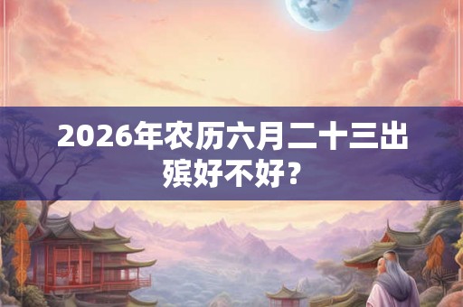 2026年农历六月二十三出殡好不好？