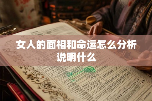 女人的面相和命运怎么分析说明什么 女人的面相和命运怎么分析说明什么